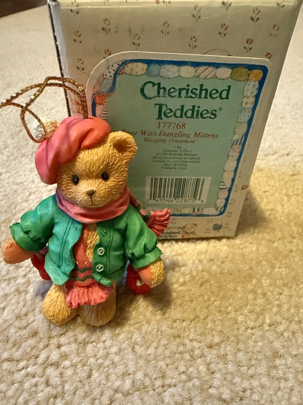 Cherished Teddies Bear Ornament - “Bear With Dangling Mittens”
